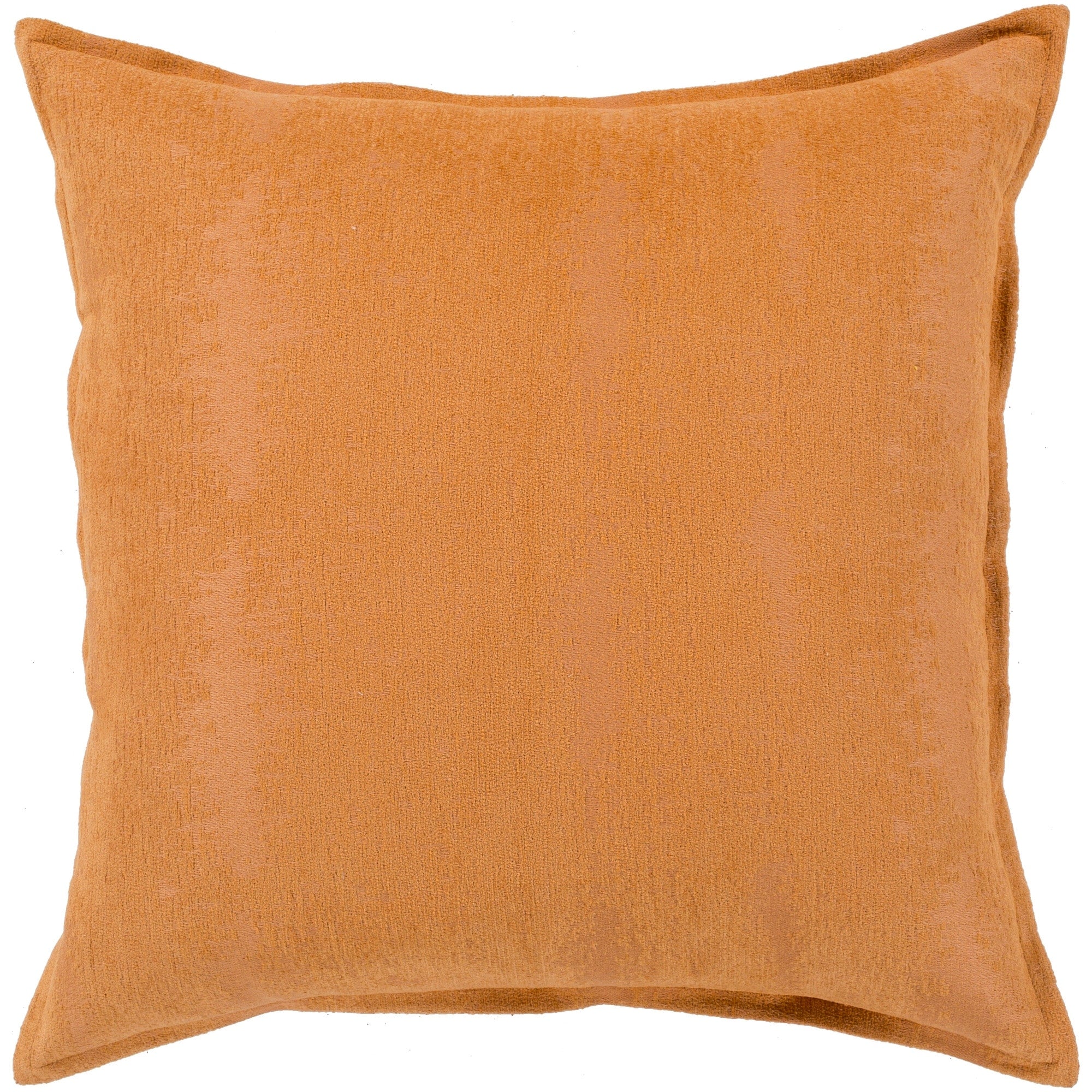 Carson Carrington Tastebol Orange Solid Chenille Feather Down Throw Pillow 18 X 18