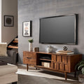 Carson Carrington Tessuto Tobacco Finish 70 Inch Entertainment Center