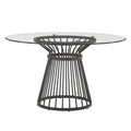 Sheeba Round Caged Metal Base Dining Table By Inspire Q Modern