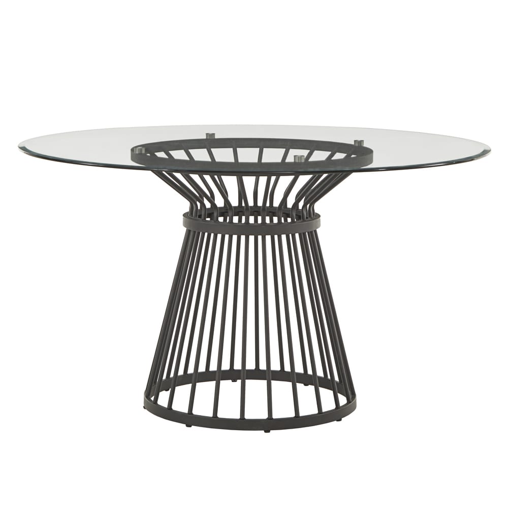 Sheeba Round Caged Metal Base Dining Table By Inspire Q Modern
