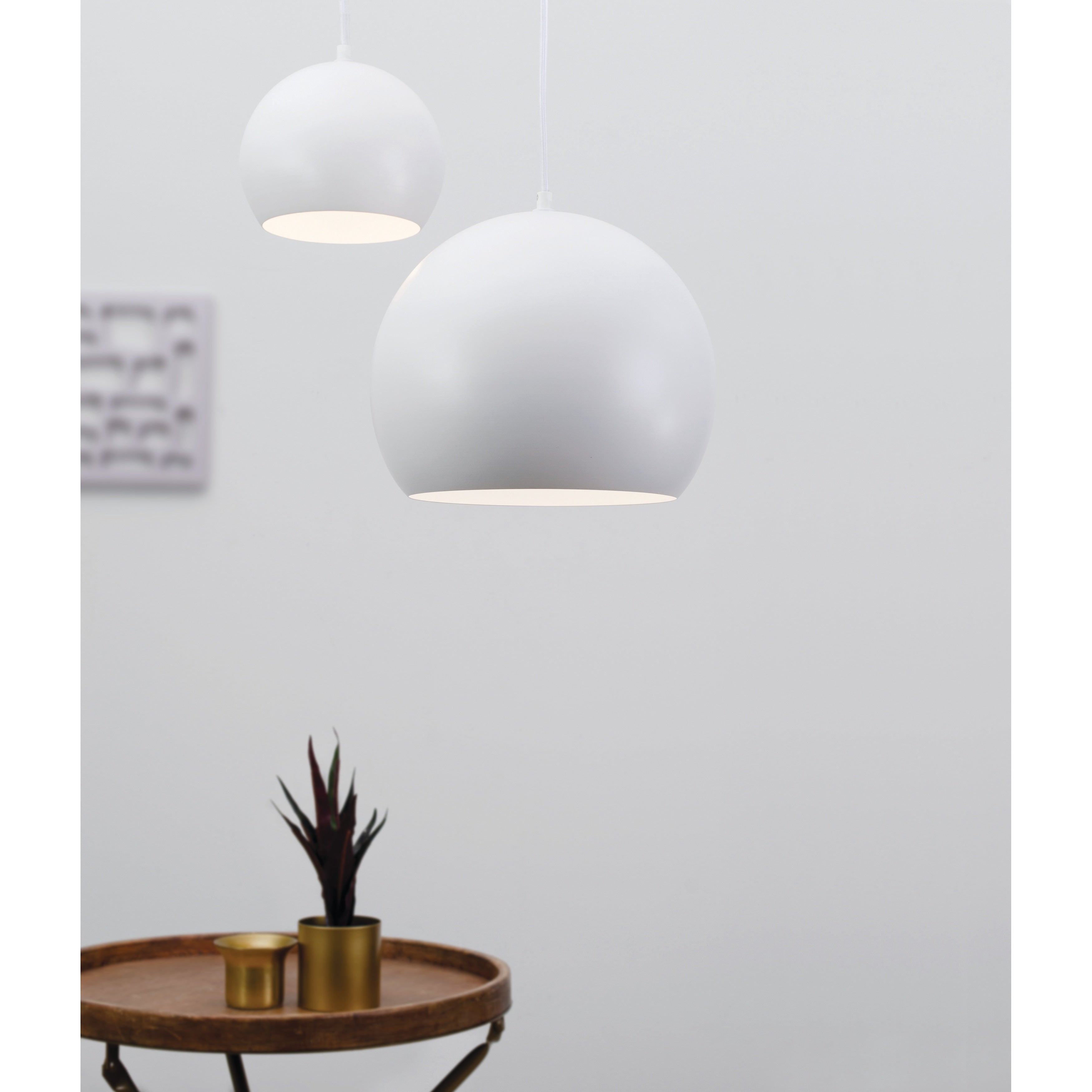Afx Roxy 8 Inch White Pendant