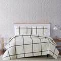 Carson Carrington Tomnas Modern Windowpane 3 Piece Quilt Set