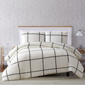 Carson Carrington Tomnas Windowpane 3 Piece Duvet Set