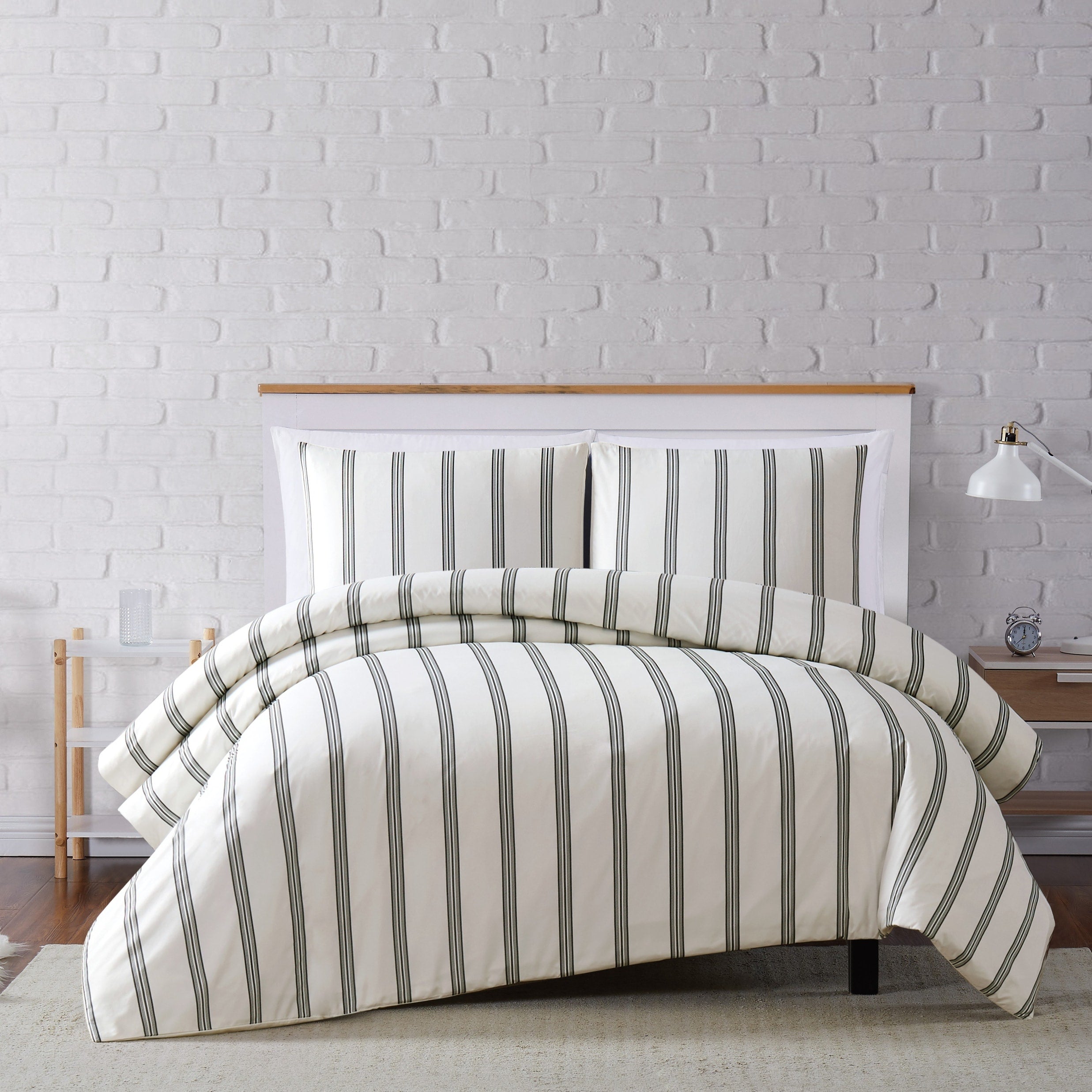 Carson Carrington Tomtnas Soft Millennial Stripe 3 Piece Duvet Set