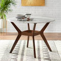 Carson Carrington Tornio 42 Inch Round Dining Table Brown White