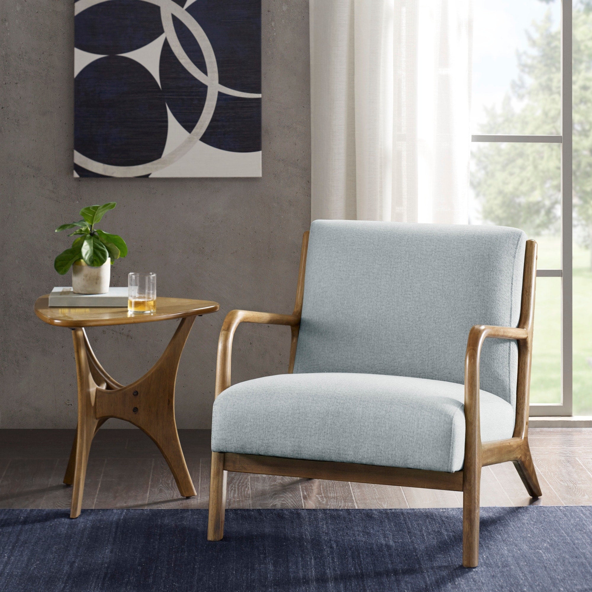 Carson Carrington Turi Cream Natural Lounge Chair