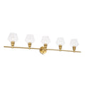 Ivy Terrace Gwyneth Clear Glass Iron 5 Light Wall Sconce