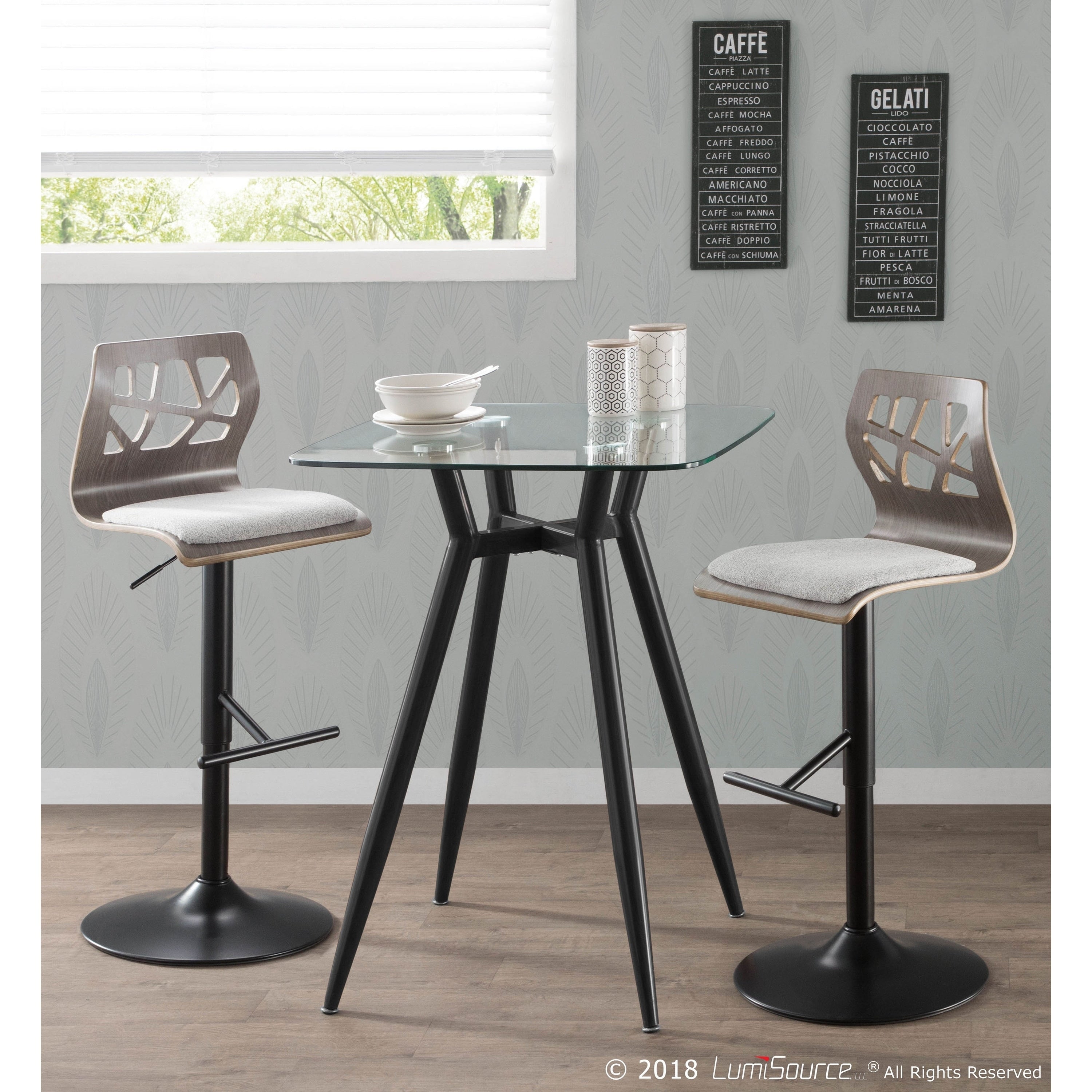 Carson Carrington Valbyte Mid Century Modern Square Counter Table