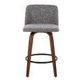 Carson Carrington Oscar Mid Century Modern Counter Stool With Black Round Footrest Set Of 2 N A