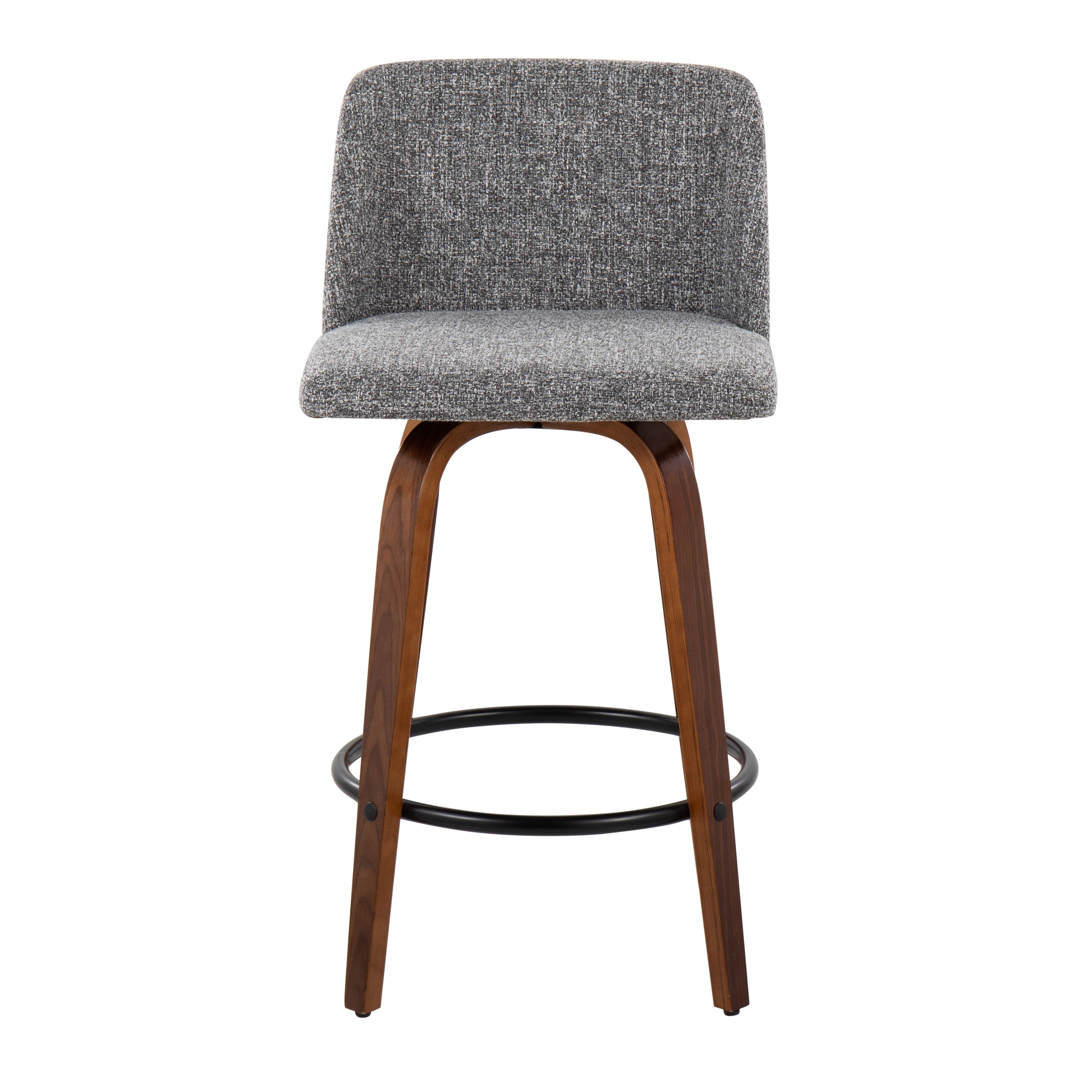 Carson Carrington Oscar Mid Century Modern Counter Stool With Black Round Footrest Set Of 2 N A