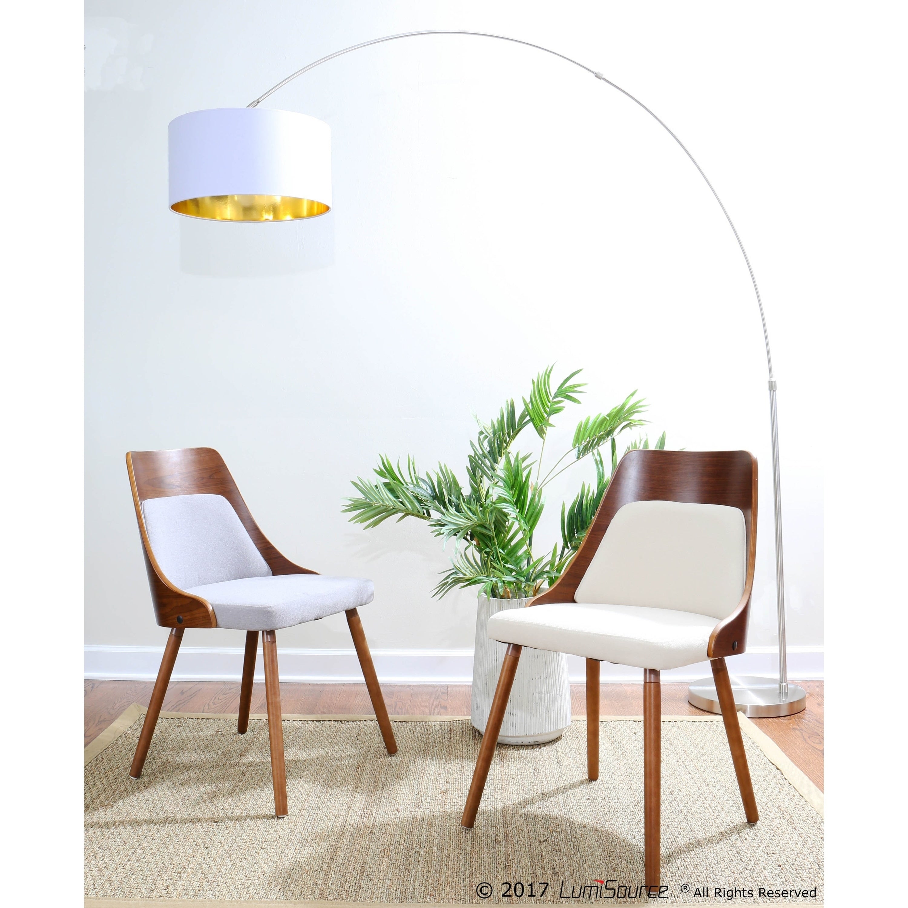 Carson Carrington Vallemala Walnut And Fabric Dining Chair