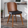 Carson Carrington Valsbo Walnut Faux Leather Chair