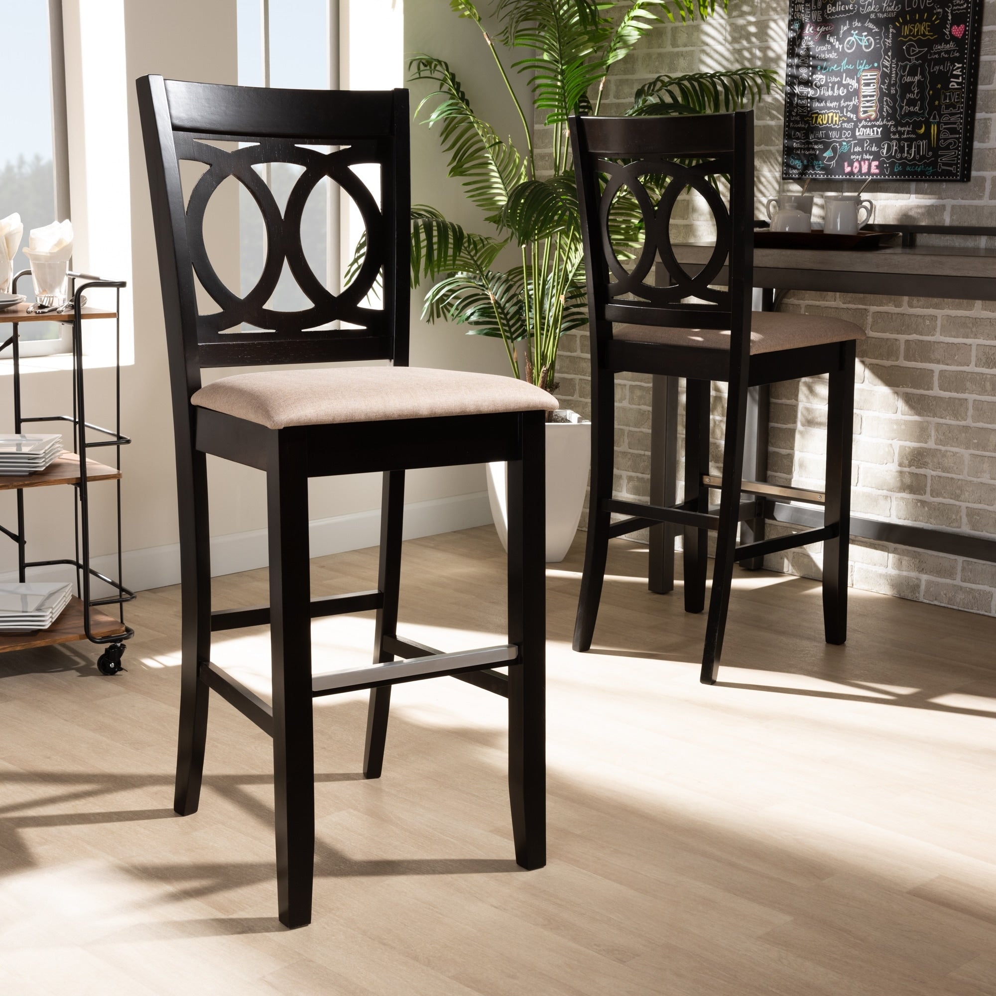 Carson Modern And Contemporary 2 Piece Bar Stool Set