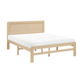 Cary Full Size Platform Bed Original Scandinavian Style Natural Brown
