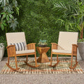 Casa Outdoor Acacia Wood Rocking Chairs Set Of 2 By Christopher Knight Home