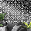 Casa In Black And White Handmade 8X8In Moroccan Tile Pack Of 12