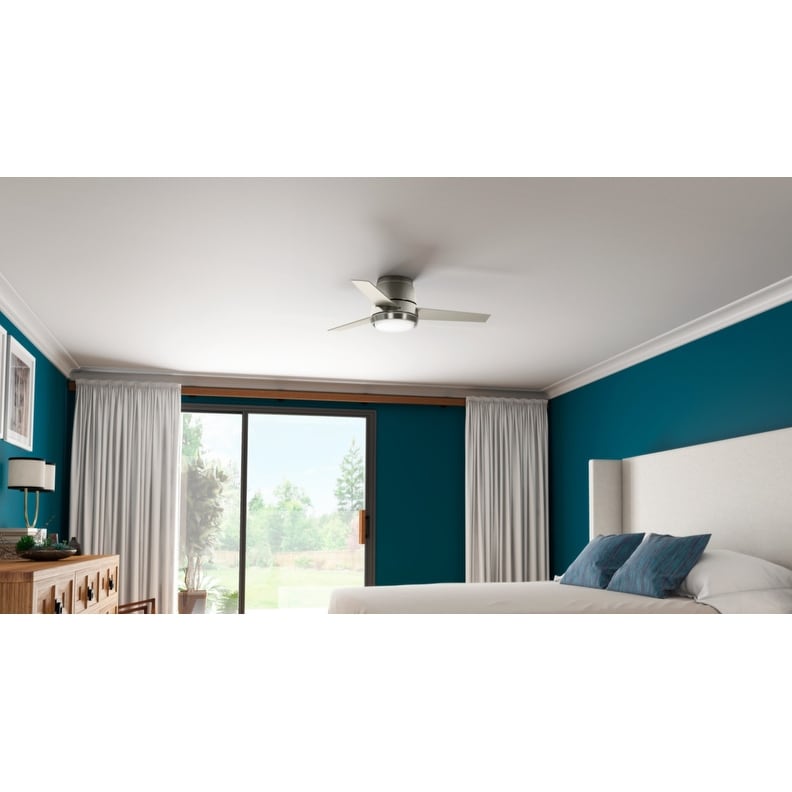 Casablanca 44 Commodus Brushed Nickel Ceiling Fan With Led Light Kit Wall Control