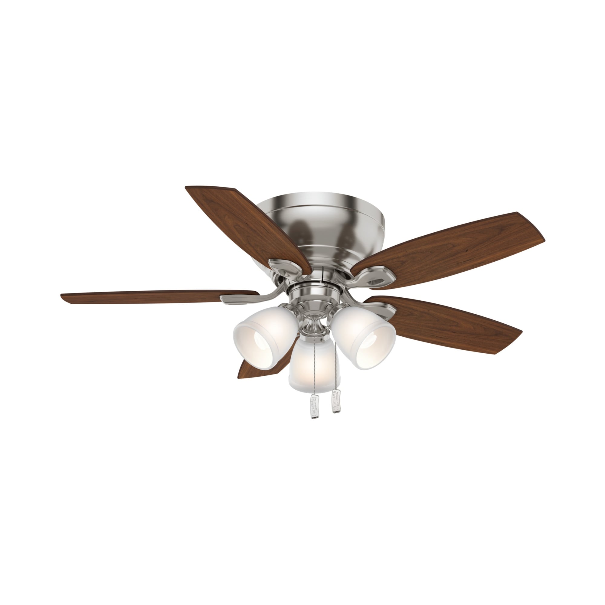 Casablanca 44 Inch Durant Low Profile Brushed Nickel Reversible Blade Ceiling Fan