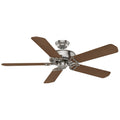 Casablanca Fan 54 Panama Brushed Nickel W 5 Eastern Walnut River Timber Reversible Blades Silver