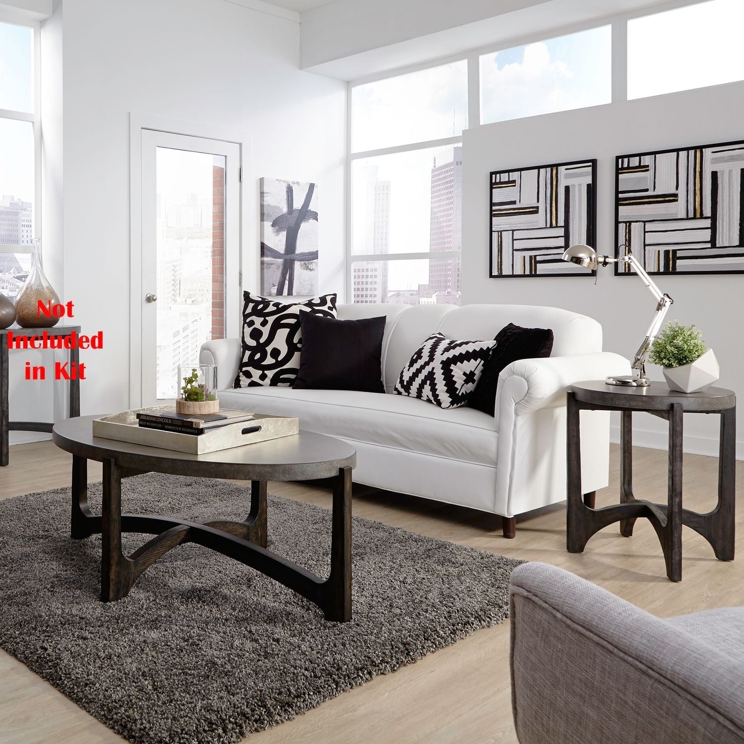 Cascade Wire Brush Rustic Brown 3 Piece Table Set