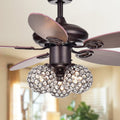 Casimer 5 Blade 3 Light Crystal Bronze 42 Ceiling Fan