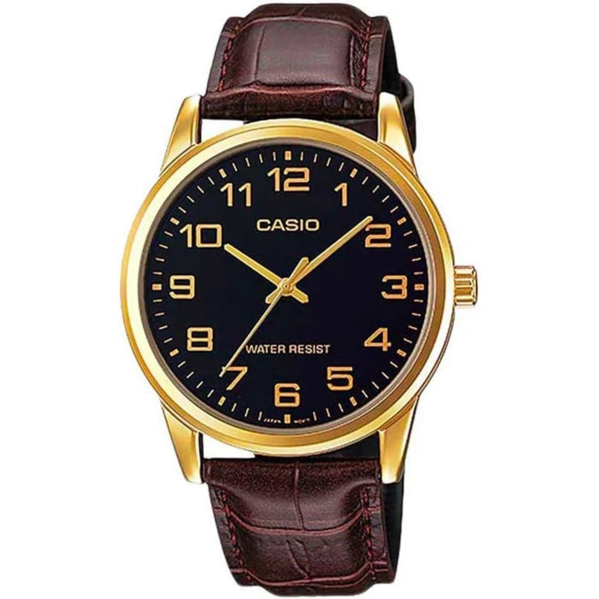 Casio Mens Analog Leather Watch