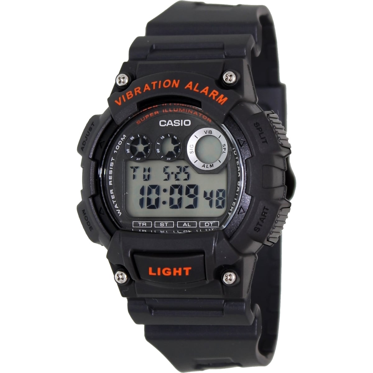 Casio Mens Core Grey Resin Quartz Watch With Digital Dial