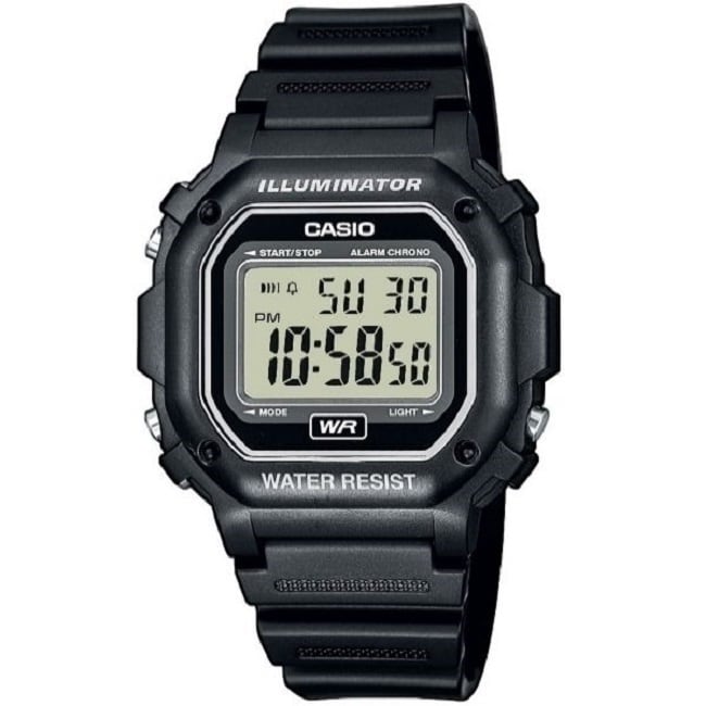 Casio Mens Digital Black Resin Strap Watch