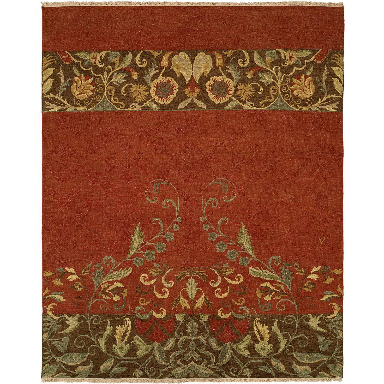 Caspian Red Multicolor Wool Soumak Area Rug