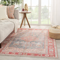 The Curated Nomad Falmont Medallion Pink Blue Area Rug