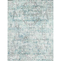Cassina Handloomed Bamboo Silk Blue Ivory Multi Area Rug 9 X 12