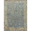 Cassina Handloomed Bamboo Silk Blue Silver Area Rug 9 X 12