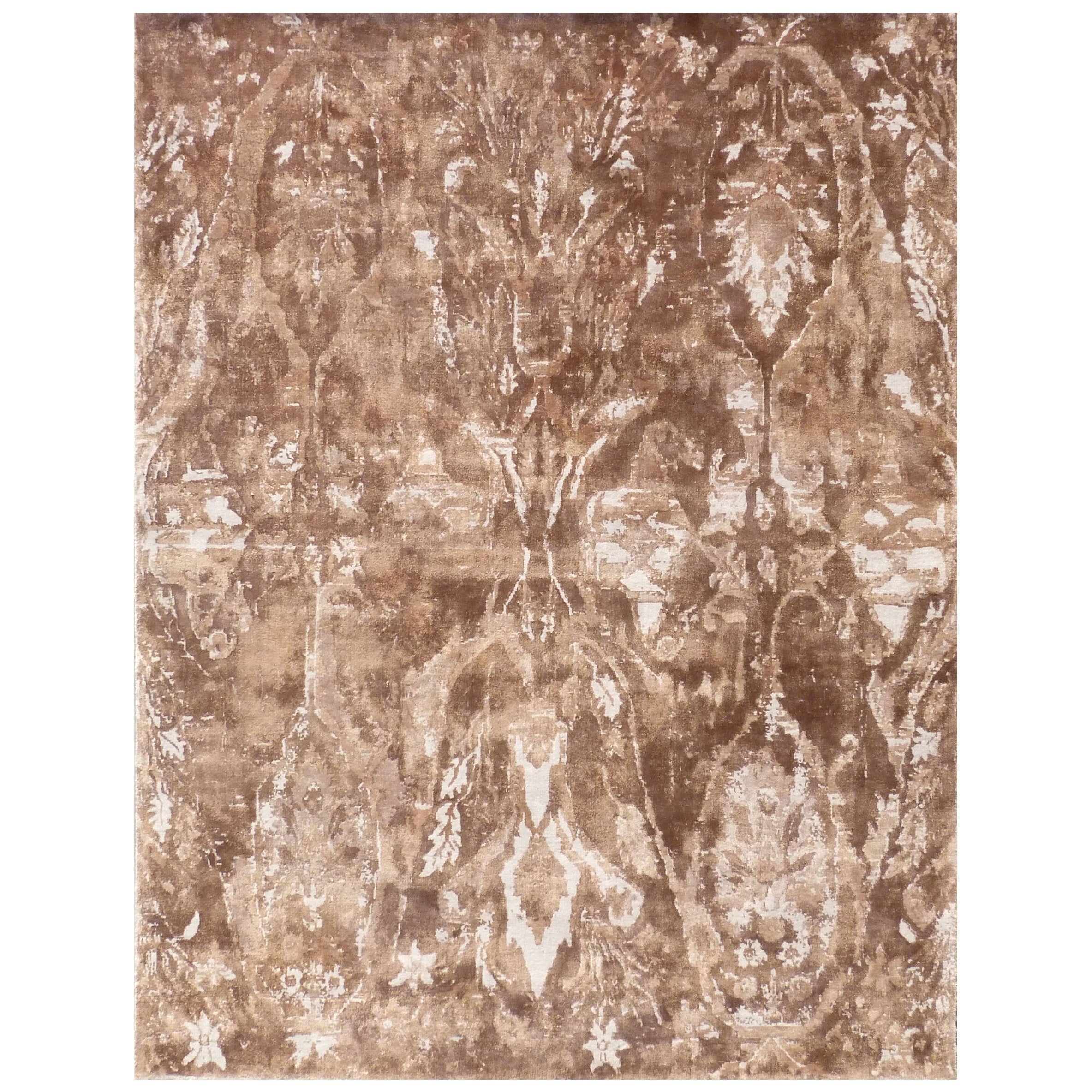 Cassina Handloomed Bamboo Silk Brown Area Rug