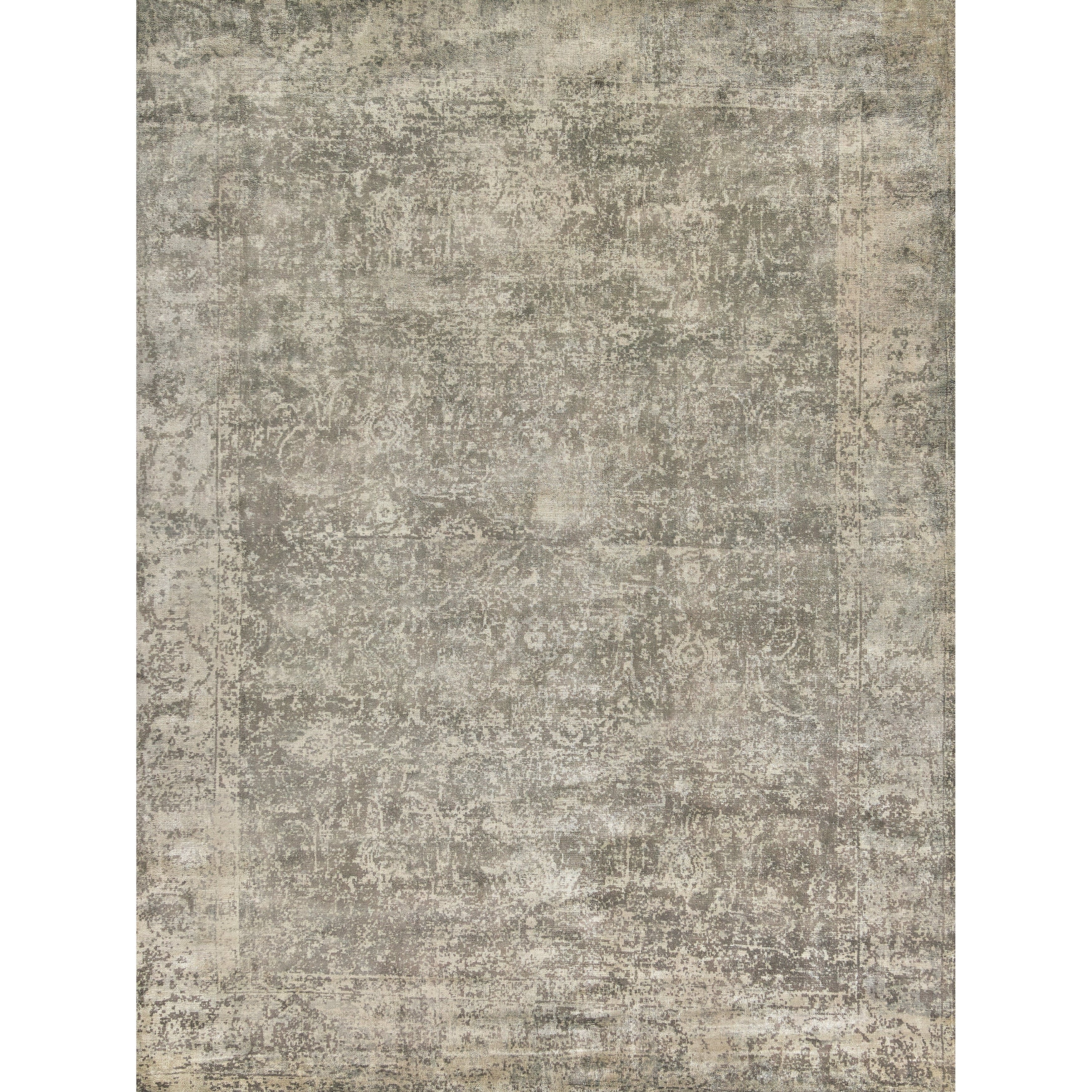 Cassina Handloomed Bamboo Silk Charcoal Green Area Rug