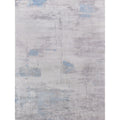 Cassina Handloomed Bamboo Silk Gray Blue Area Rug