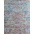 Cassina Handloomed Bamboo Silk Ivory Blue Pink Area Rug 8 X 10