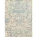 Cassina Handloomed Bamboo Silk Ivory Light Blue Area Rug