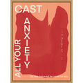 Cast All Your Anxiety By Little Dean Framed Canvas Wall Art Print