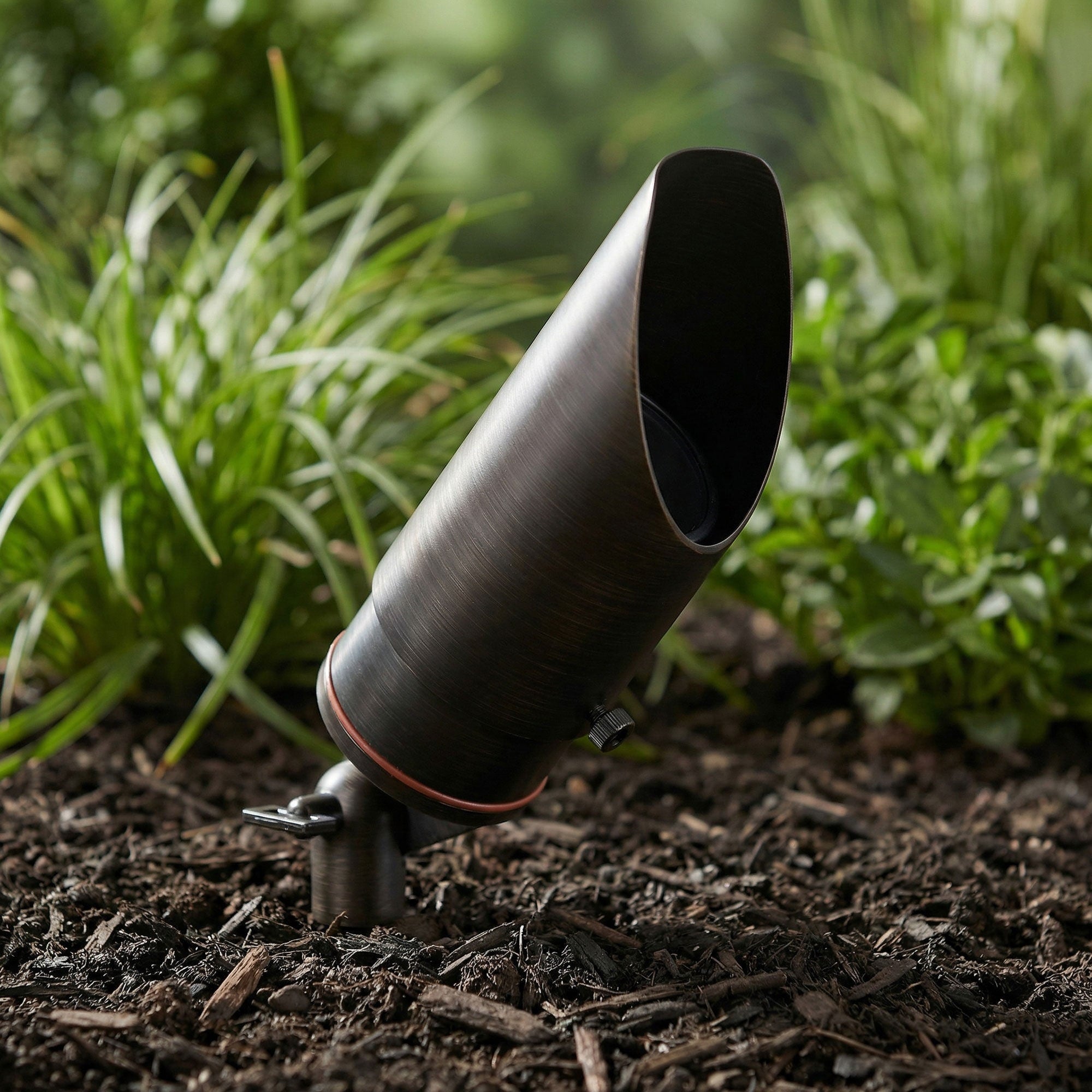 Cast Brass Outdoor Spot Light 7 8.5 H 120 Adjustable Bronze Landscape Spotlight With Ip65 Rating