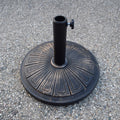 Cast Concrete 28 Lb Umbrella Stand