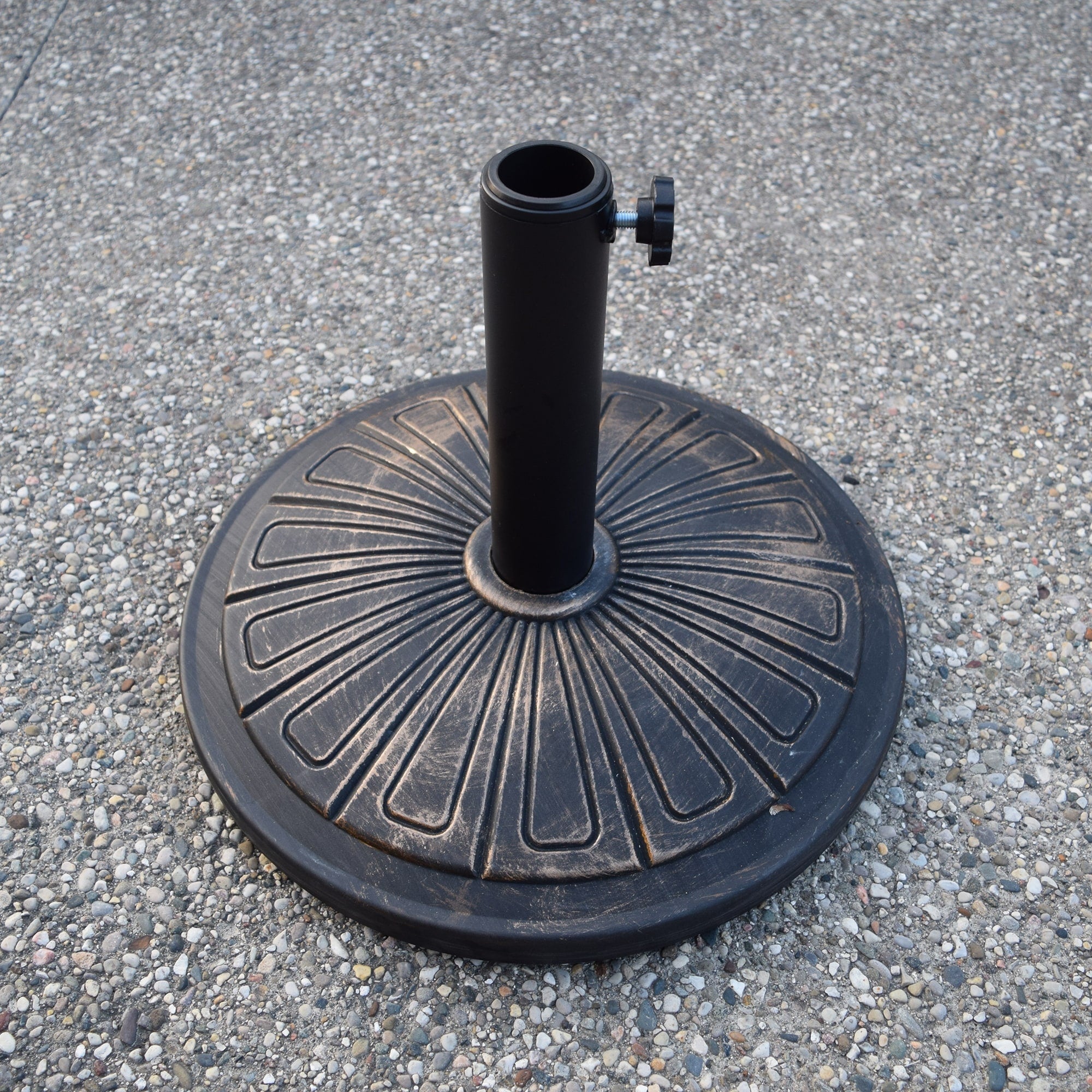 Cast Concrete 28 Lb Umbrella Stand