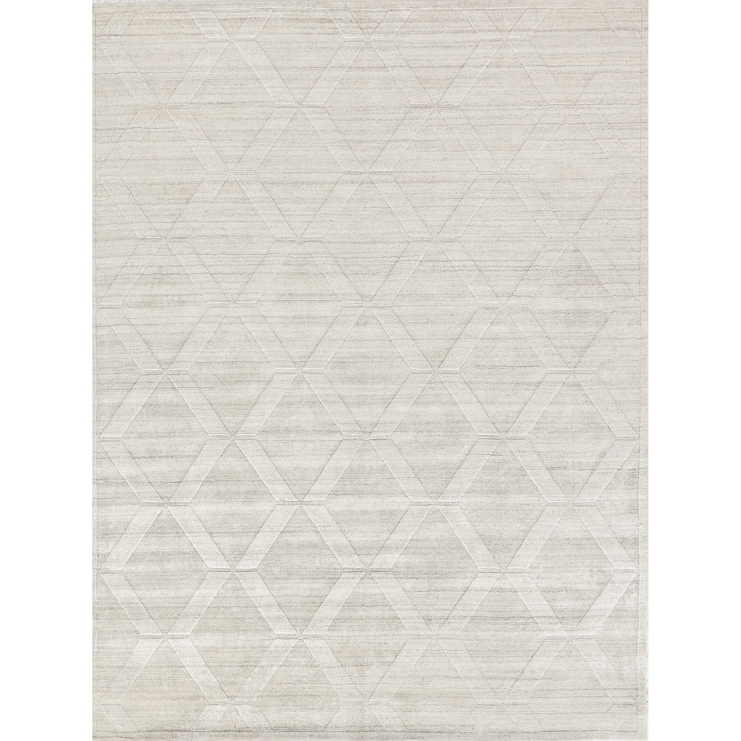 Castelli Handloomed Bamboo Silk Wool Ivory Area Rug 15 X 25