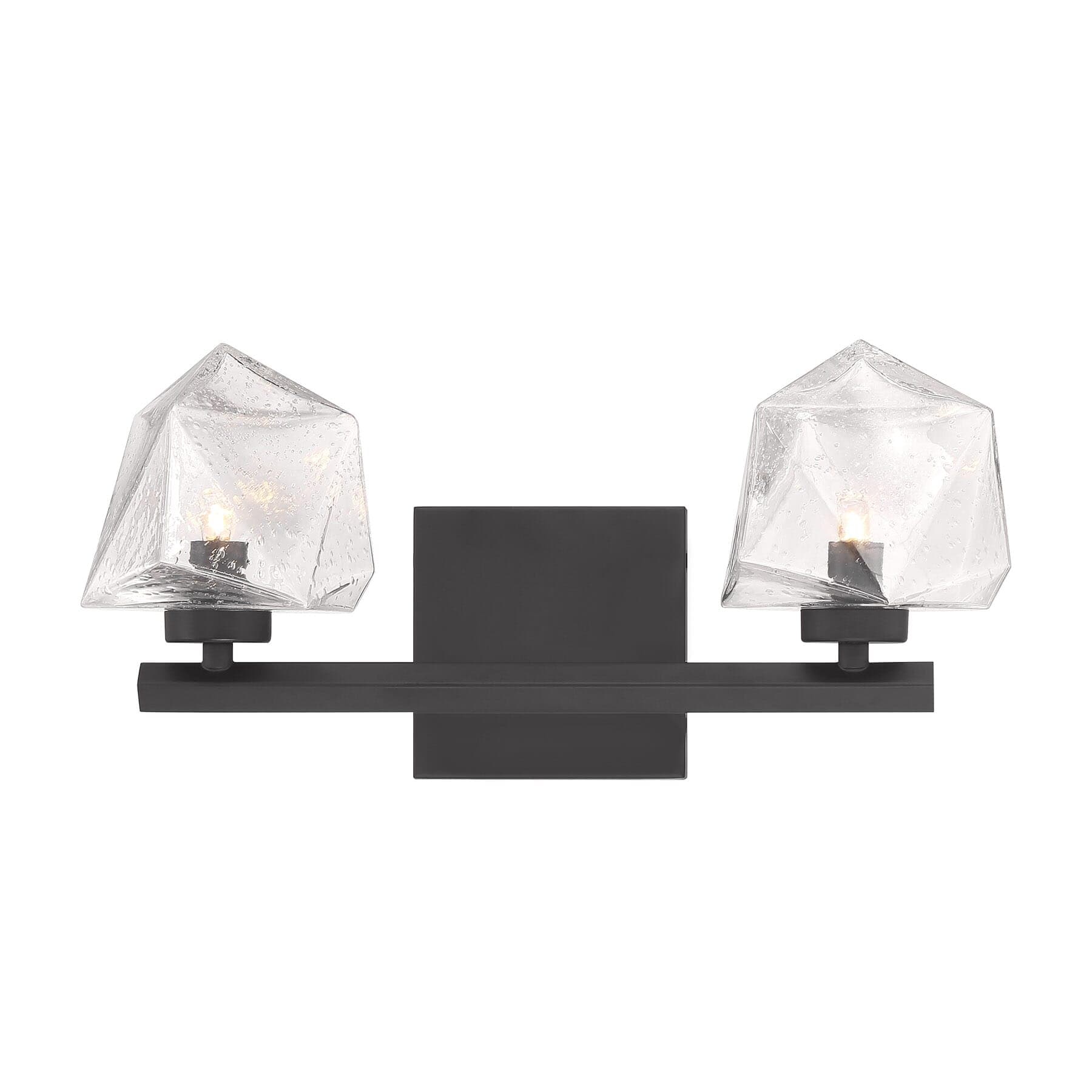 Castello 2 Light Bathroom Vanity Light In Matte Black