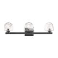 Castello 3 Light Bathroom Vanity Light In Matte Black
