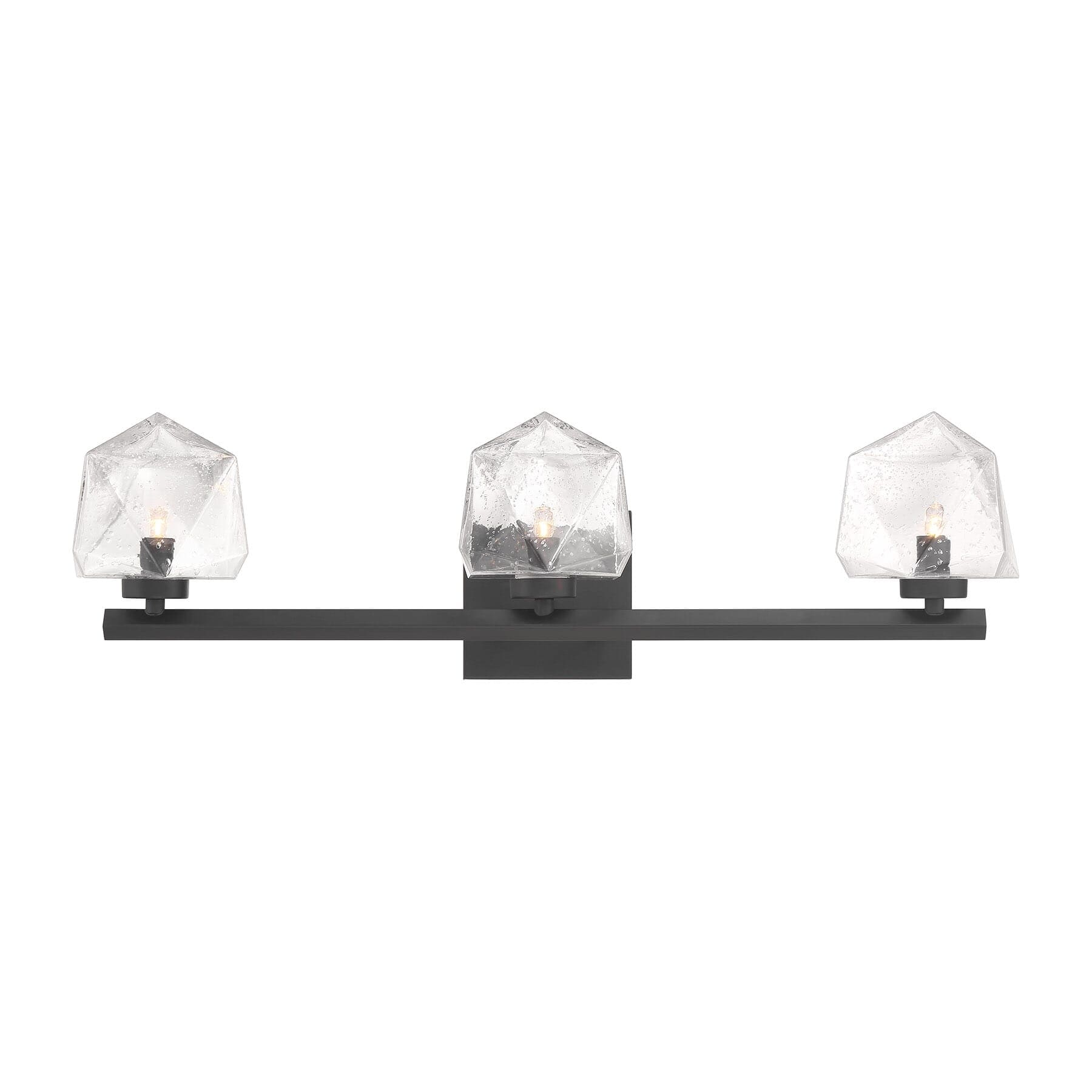 Castello 3 Light Bathroom Vanity Light In Matte Black