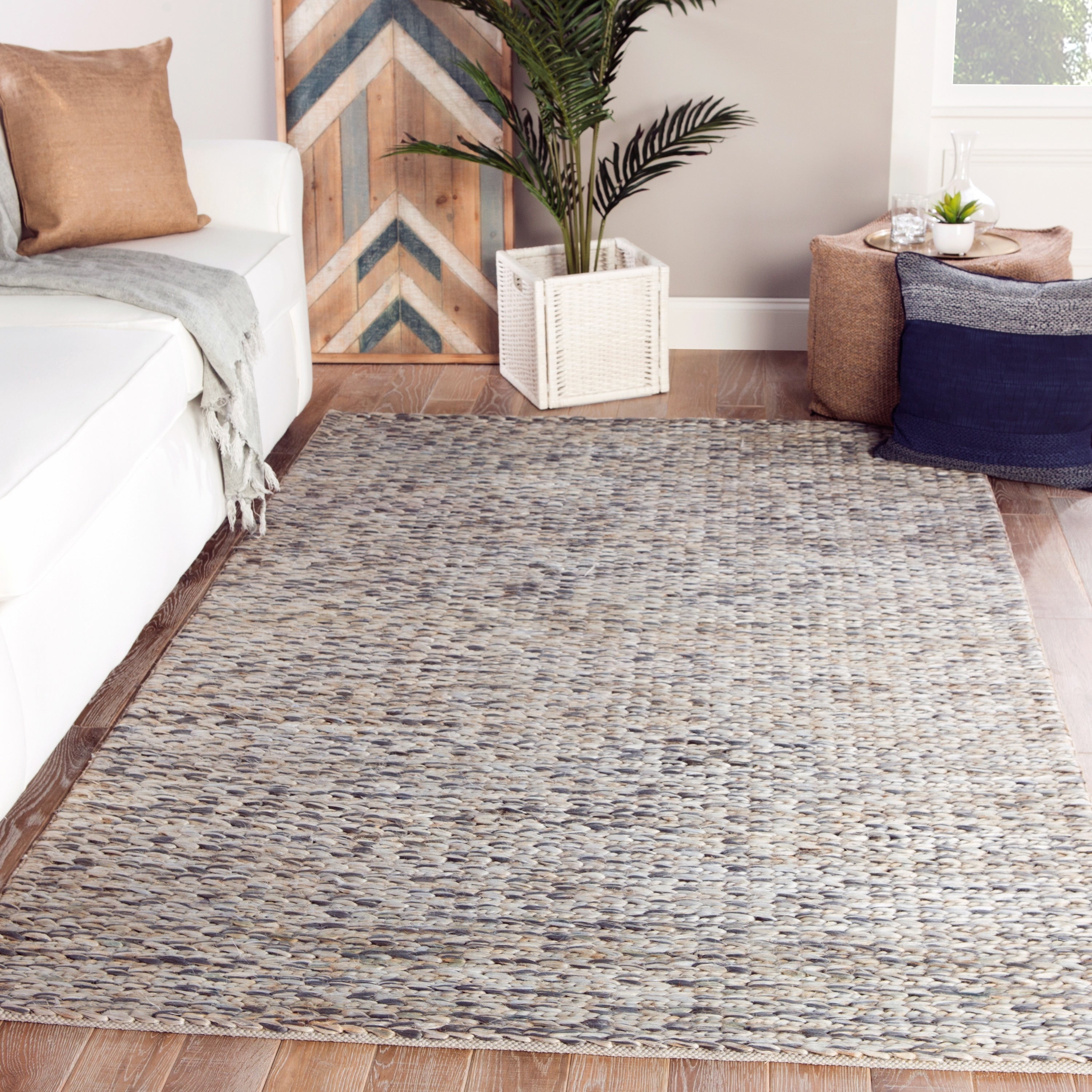 Cyanic Natural Solid Tan Greige Area Rug 810 X119