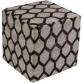 Castr 18 Inch Viscose Hair On Hide Square Pouf