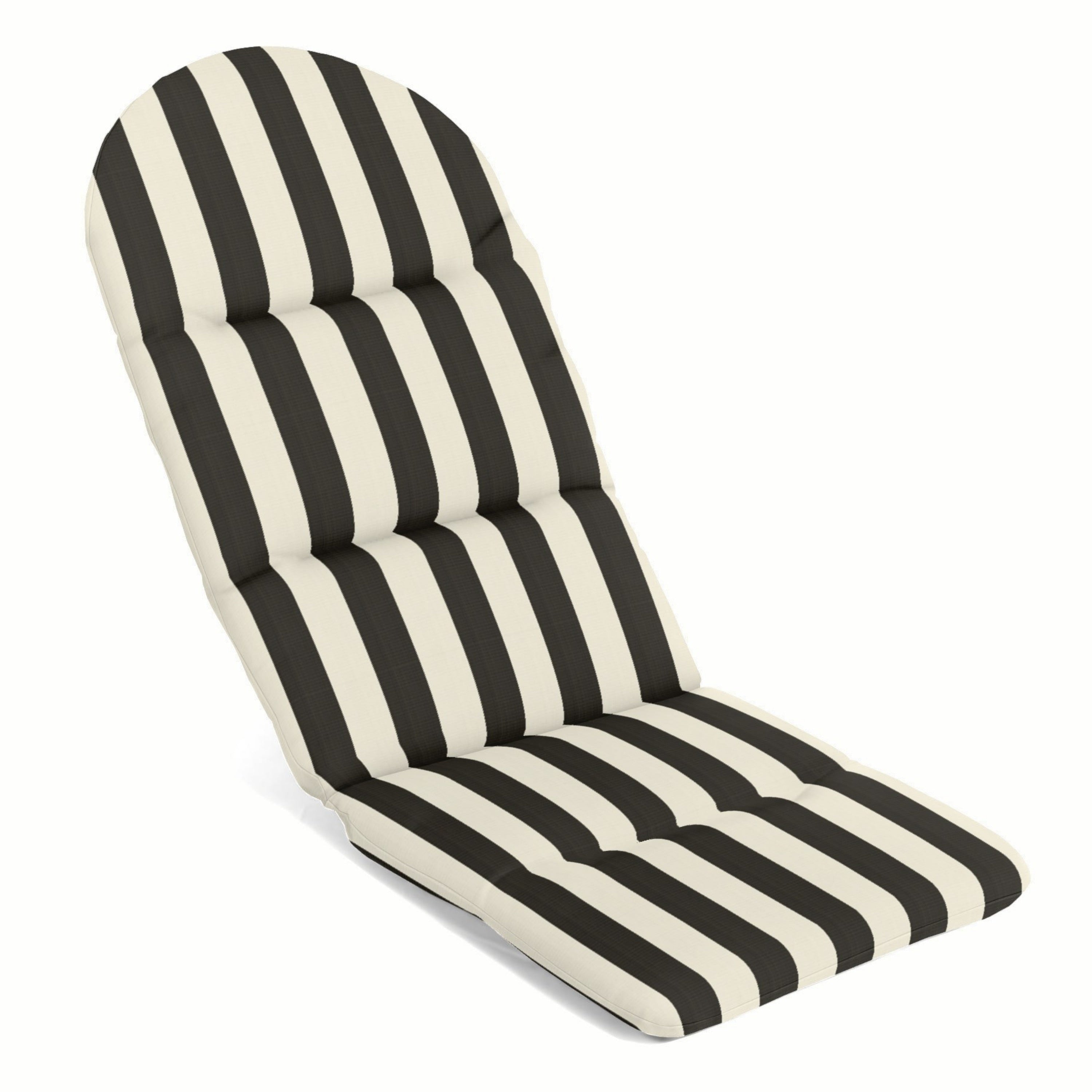 Casual Cushion Stripe Sunbrella Fabric 1 Piece Outdoor Adirondack Channel Chair Cushion 20.5 W X 49 L