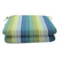Casual Cushion Stripe Sunbrella Fabric 2 Piece Outdoor Seat Pad Cushion