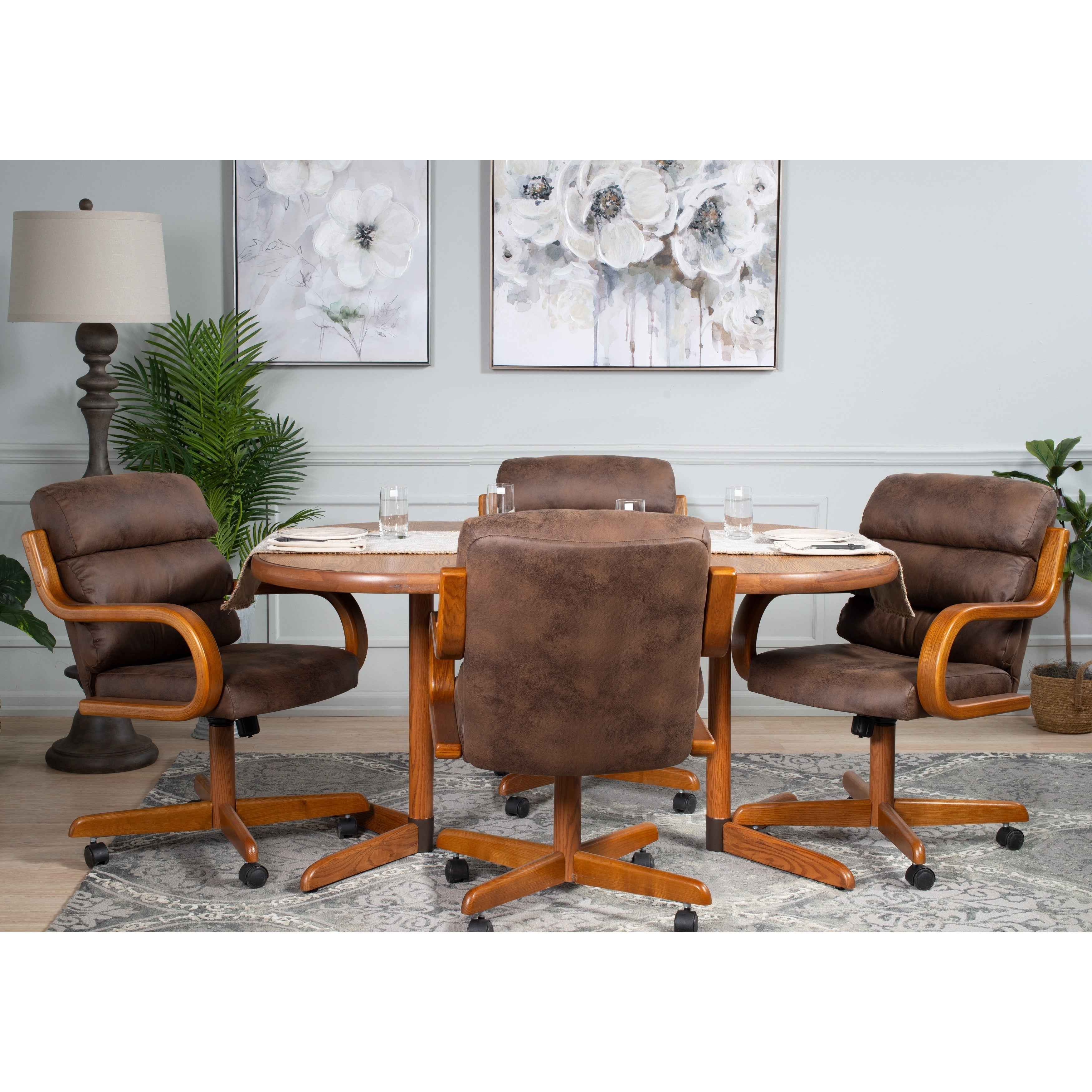Casual Dining Waterfall Brown 5 Piece Table And Chairs Set